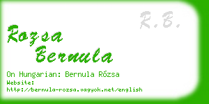 rozsa bernula business card
